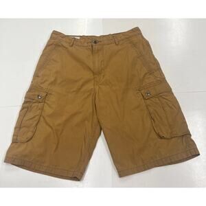Levis Cargo Shorts Mens Size 31 Brown Khaki Cargo Baggy Relaxed Pockets Normcore